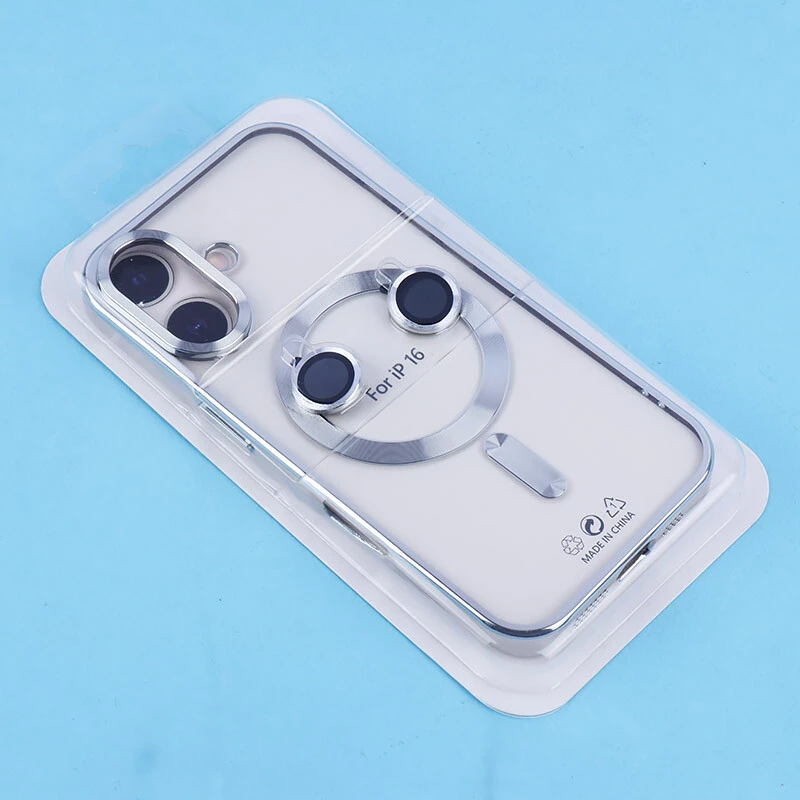 قاب ژله ای مگ سیف آیفون iPhone 16 دور رنگی با محافظ لنز رینگی