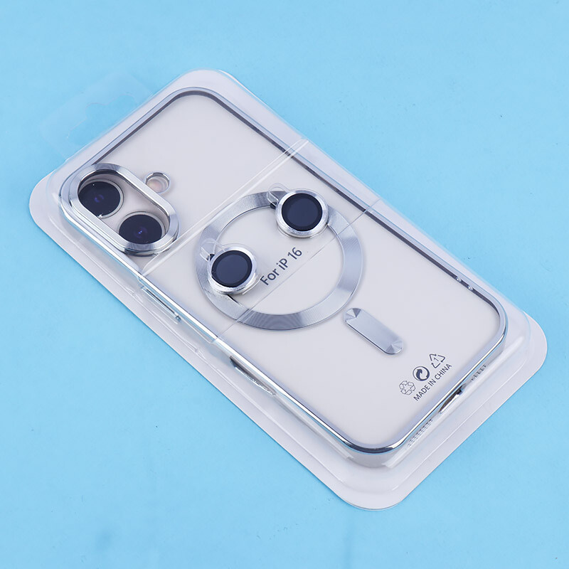 قاب ژله ای مگ سیف آیفون iPhone 16 دور رنگی با محافظ لنز رینگی