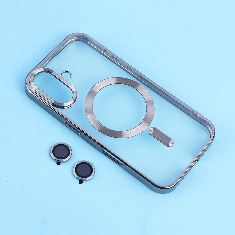 قاب ژله ای مگ سیف آیفون iPhone 16 دور رنگی با محافظ لنز رینگی