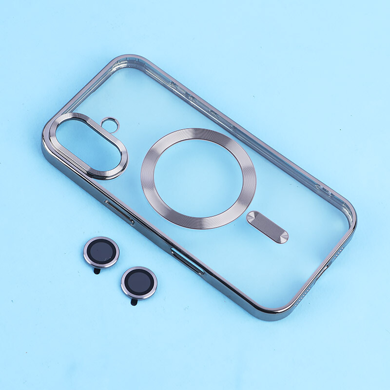 قاب ژله ای مگ سیف آیفون iPhone 16 دور رنگی با محافظ لنز رینگی