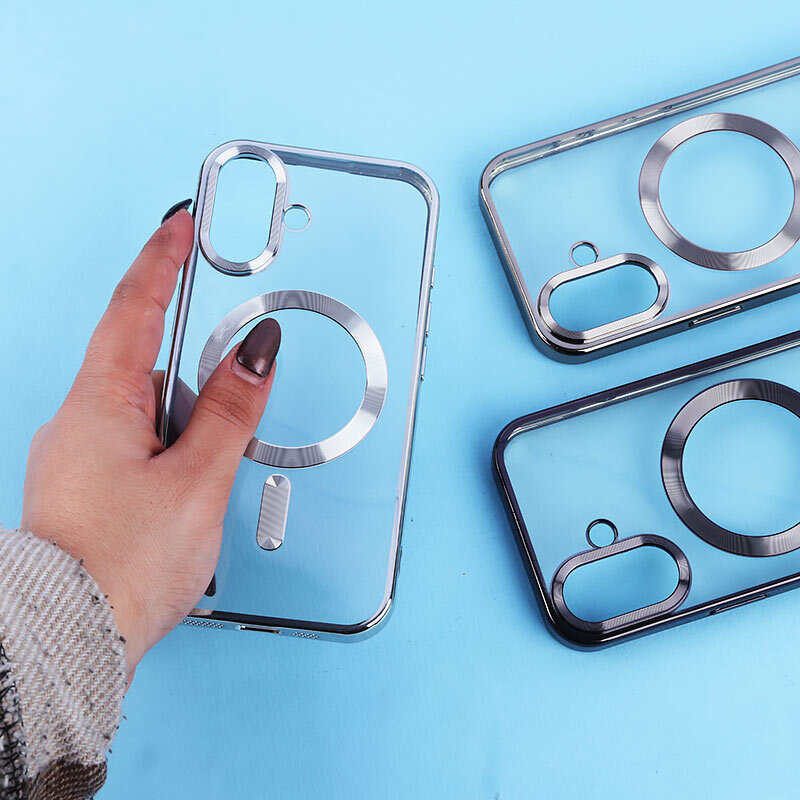 قاب ژله ای مگ سیف آیفون iPhone 16 دور رنگی با محافظ لنز رینگی