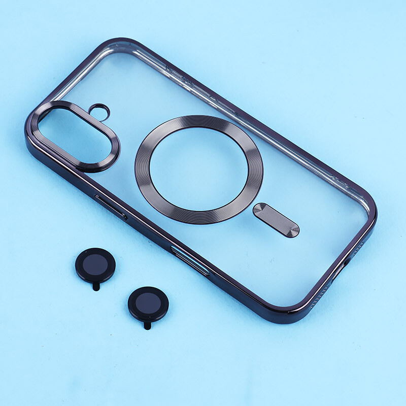 قاب ژله ای مگ سیف آیفون iPhone 17 دور رنگی با محافظ لنز رینگی