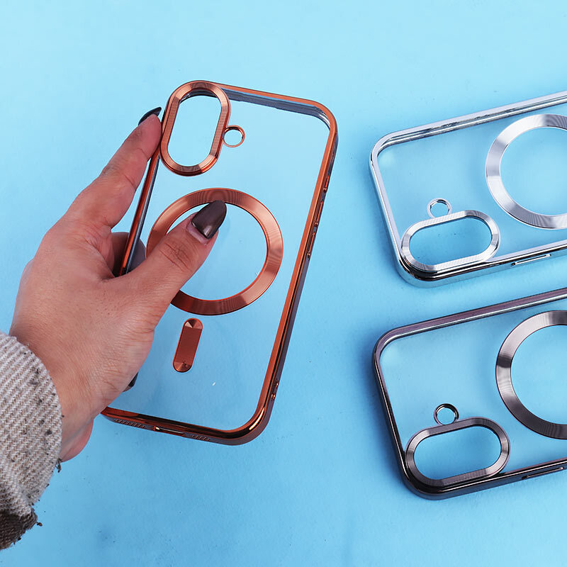 قاب ژله ای مگ سیف آیفون iPhone 17 دور رنگی با محافظ لنز رینگی