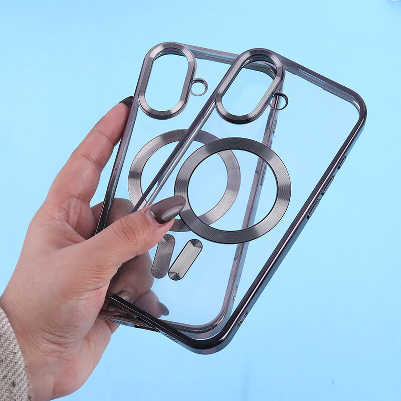 قاب ژله ای مگ سیف آیفون iPhone 17 دور رنگی با محافظ لنز رینگی