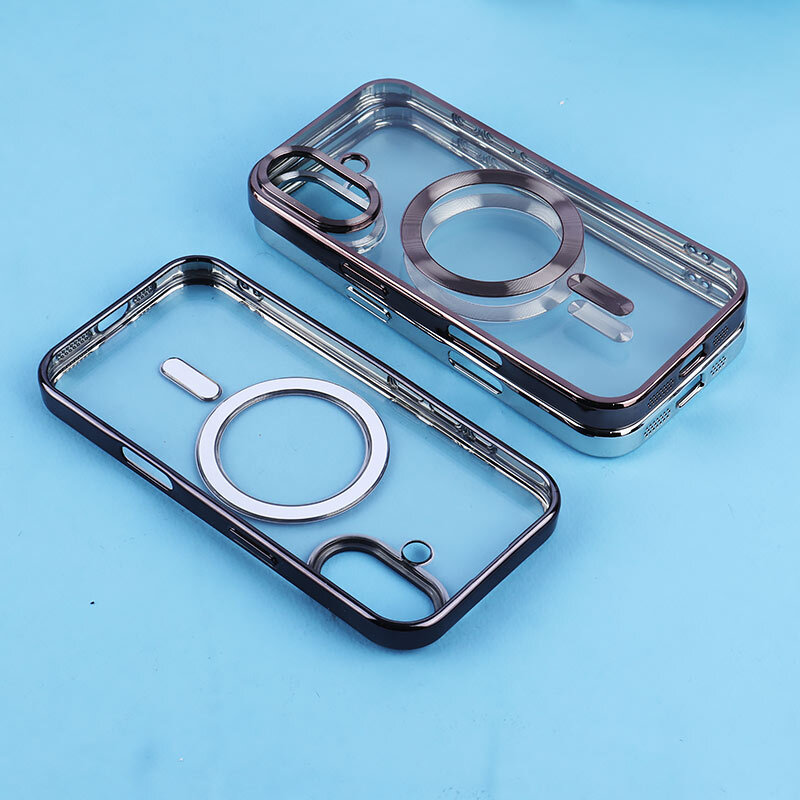 قاب ژله ای مگ سیف آیفون iPhone 17 دور رنگی با محافظ لنز رینگی