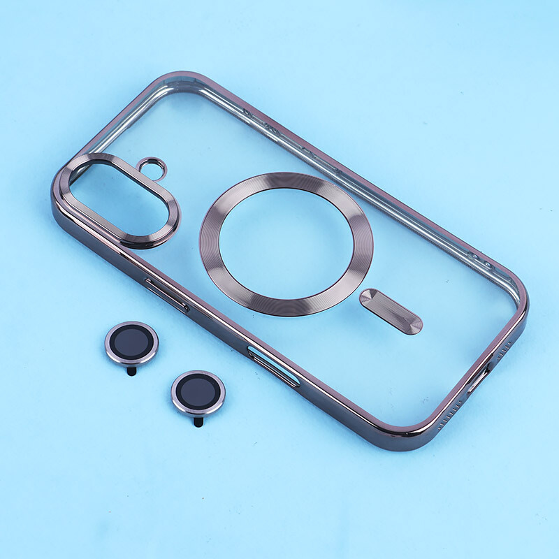 قاب ژله ای مگ سیف آیفون iPhone 17 دور رنگی با محافظ لنز رینگی