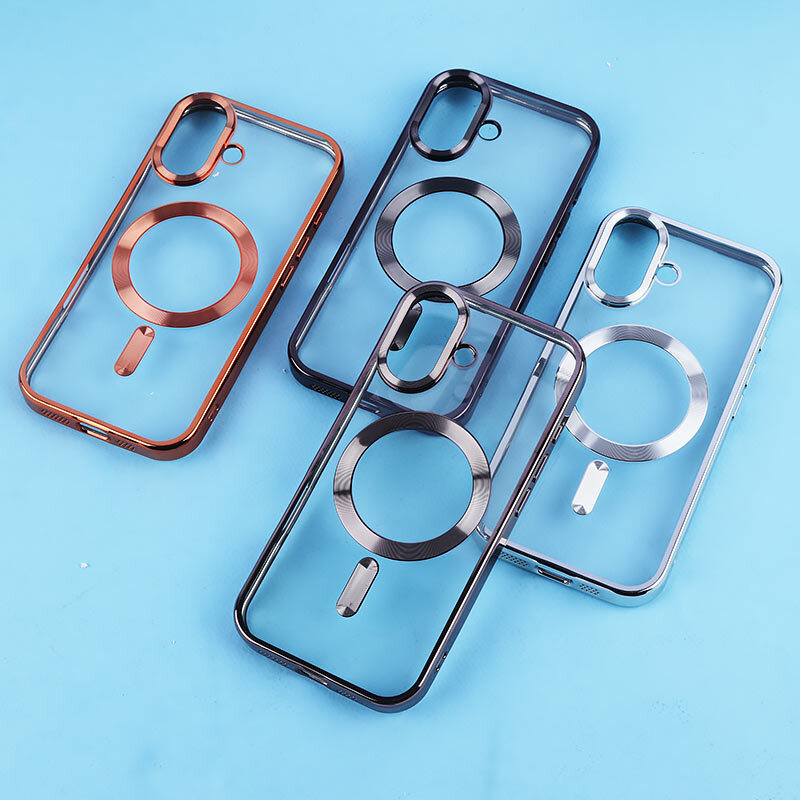 قاب ژله ای مگ سیف آیفون iPhone 17 دور رنگی با محافظ لنز رینگی