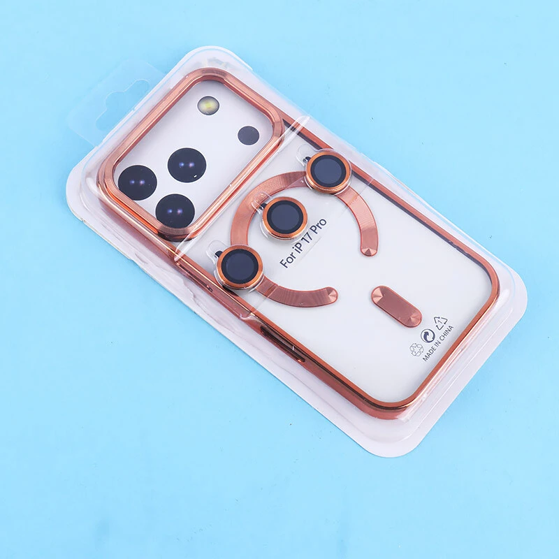قاب ژله ای مگ سیف آیفون iPhone 17 Pro دور رنگی با محافظ لنز رینگی
