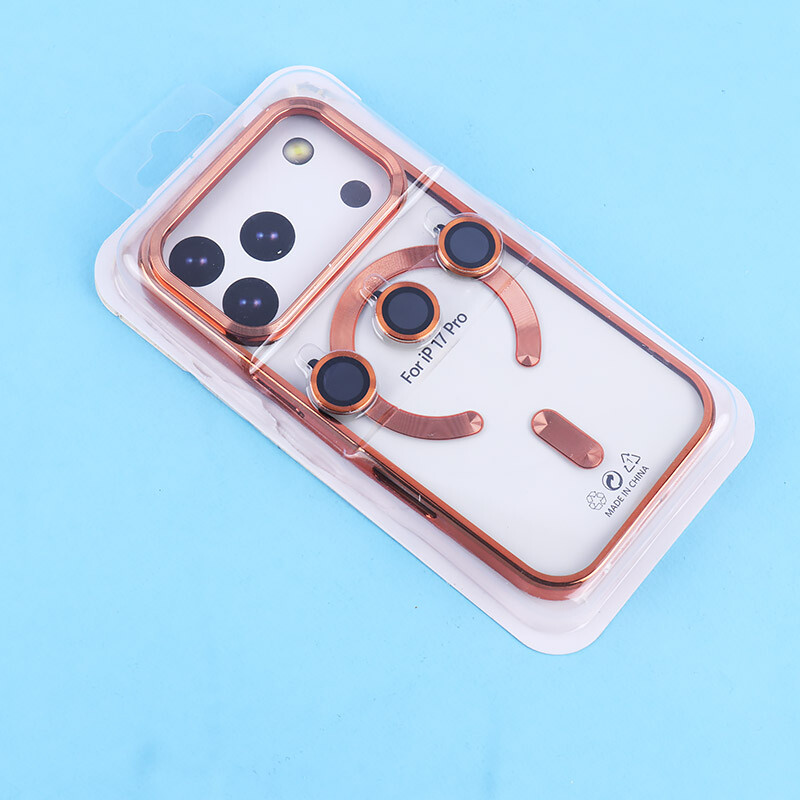 قاب ژله ای مگ سیف آیفون iPhone 17 Pro دور رنگی با محافظ لنز رینگی