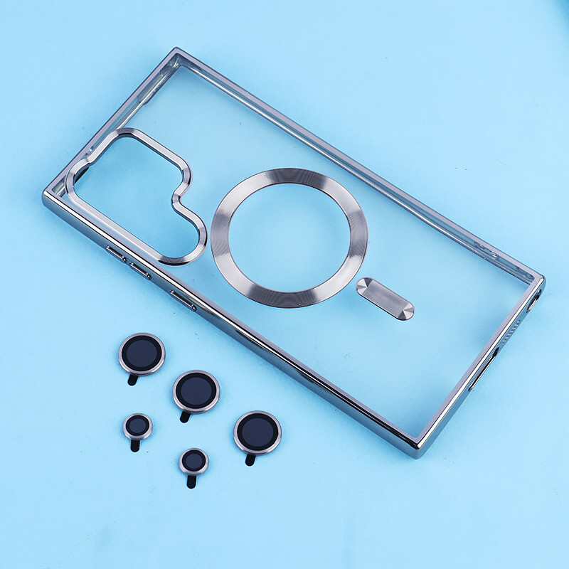 قاب ژله ای مگ سیف سامسونگ Galaxy S23 Ultra دور رنگی با محافظ لنز رینگی