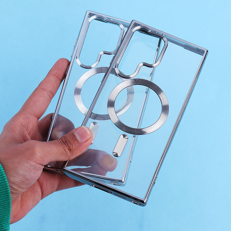 قاب ژله ای مگ سیف سامسونگ Galaxy S23 Ultra دور رنگی با محافظ لنز رینگی