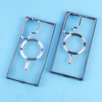 قاب ژله ای مگ سیف سامسونگ Galaxy S23 Ultra دور رنگی با محافظ لنز رینگی