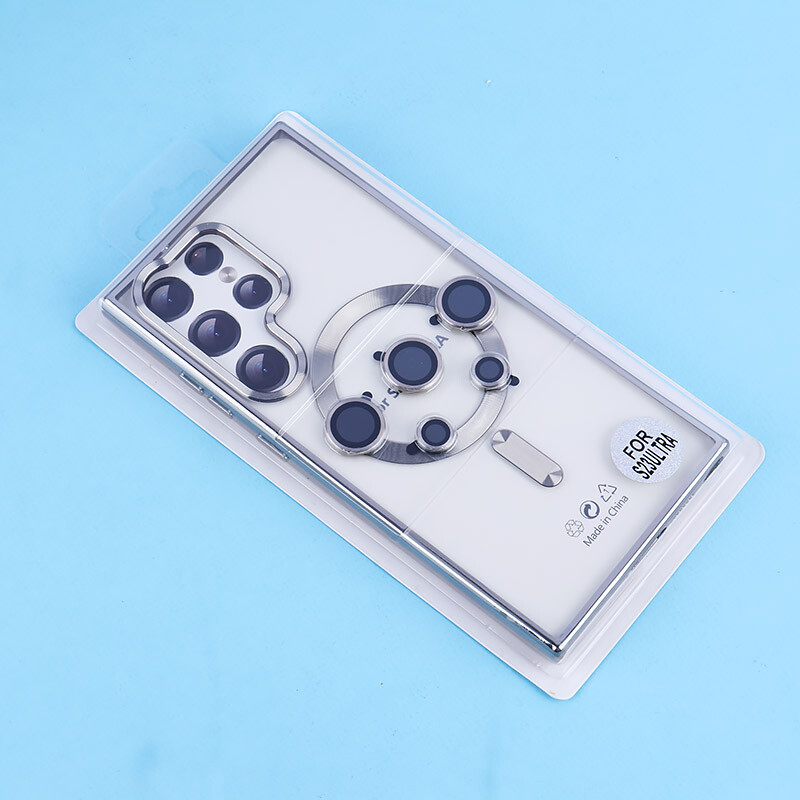 قاب ژله ای مگ سیف سامسونگ Galaxy S23 Ultra دور رنگی با محافظ لنز رینگی