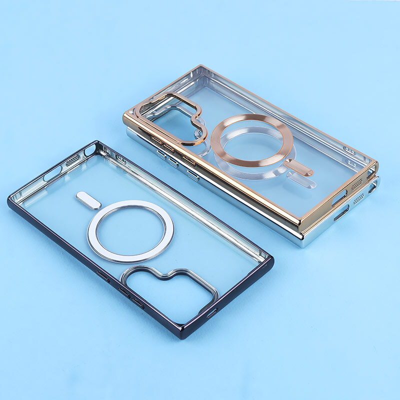 قاب ژله ای مگ سیف سامسونگ Galaxy S24 Ultra دور رنگی با محافظ لنز رینگی