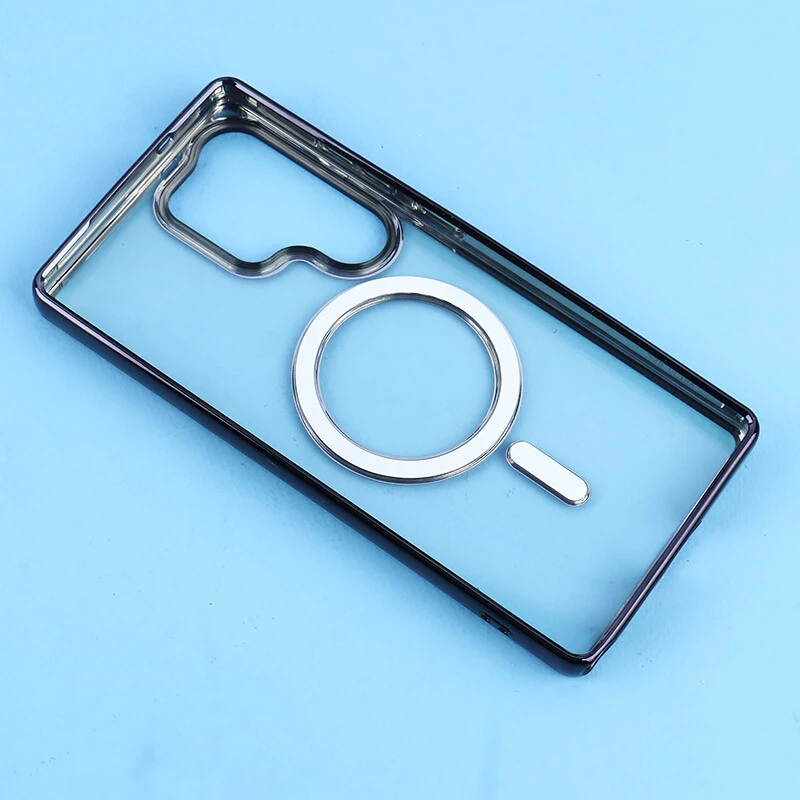 قاب ژله ای مگ سیف سامسونگ Galaxy S25 Ultra دور رنگی با محافظ لنز رینگی