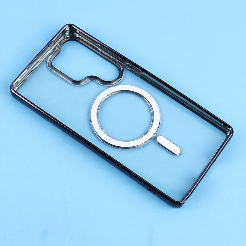 قاب ژله ای مگ سیف سامسونگ Galaxy S25 Ultra دور رنگی با محافظ لنز رینگی