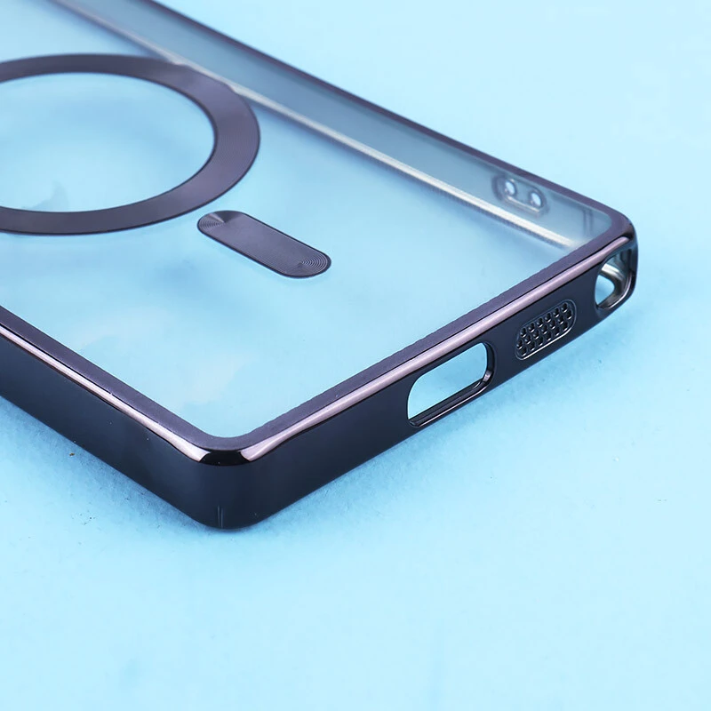 قاب ژله ای مگ سیف سامسونگ Galaxy S25 Ultra دور رنگی با محافظ لنز رینگی