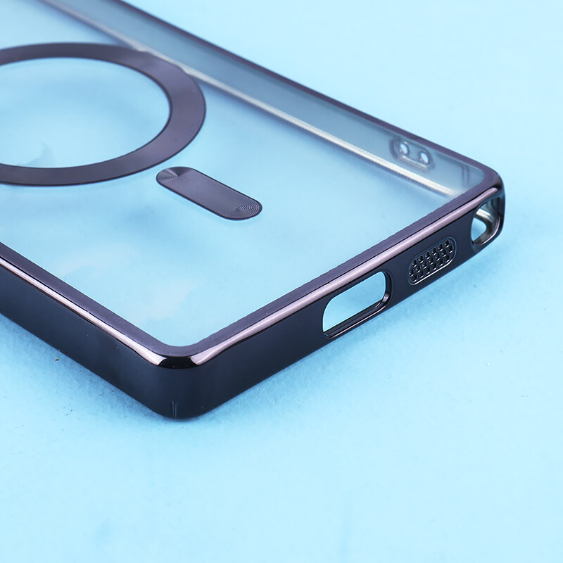 قاب ژله ای مگ سیف سامسونگ Galaxy S25 Ultra دور رنگی با محافظ لنز رینگی