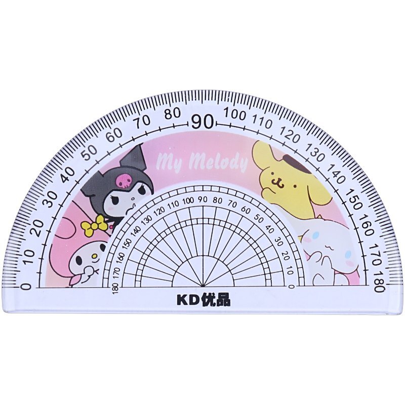 ست نقاله گونیا و خط کش پلاستیکی طرح عروسکی KD-15TC