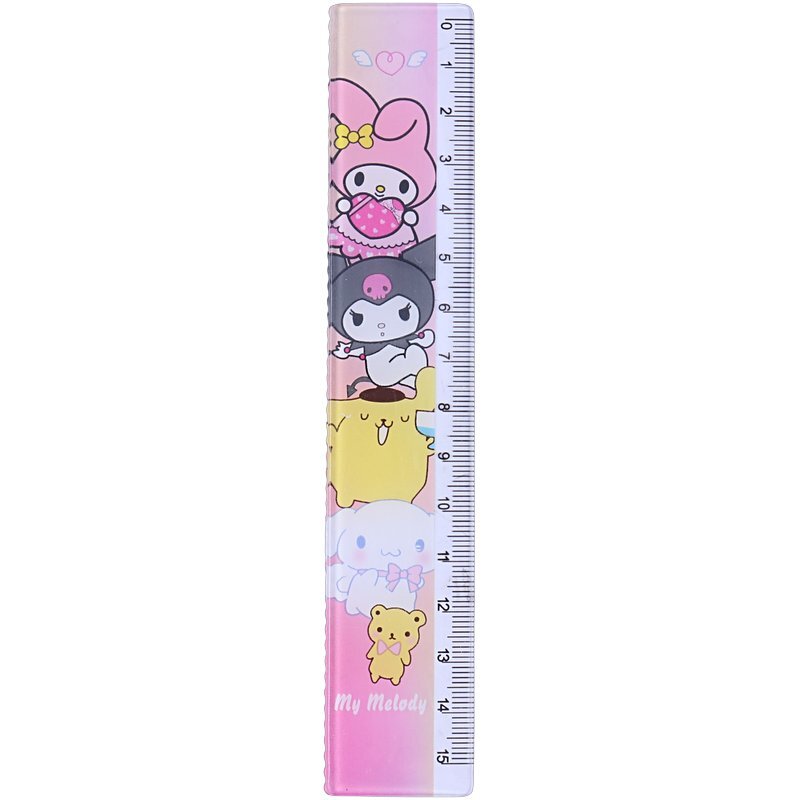 ست نقاله گونیا و خط کش پلاستیکی طرح عروسکی KD-15TC