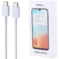کابل دو سر تایپ سی فست شارژ سامسونگ Galaxy M16 5G طول 1 متر سرجعبه + جعبه گوشی و سوزن سیم کارت
