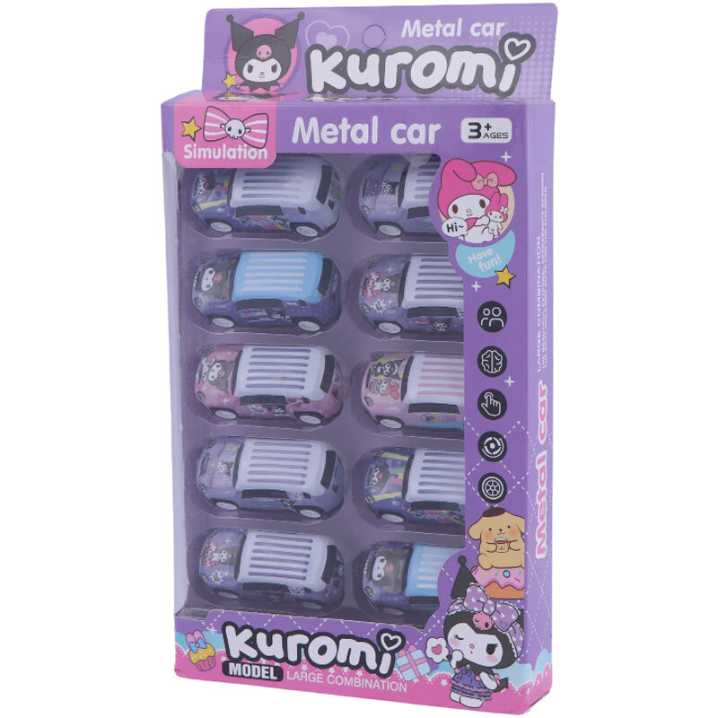 ماشین اسباب بازی فلزی لبوبو و کرومی NO.689-4 بسته 10 عددی