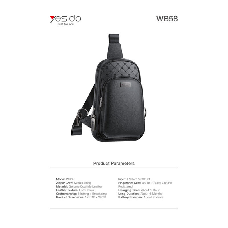 کیف بادی بگ هوشمند یسیدو WB58