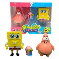 اکشن فیگور طرح باب اسفنجی شلوار مربعی کد 99298 بسته 3 عددی