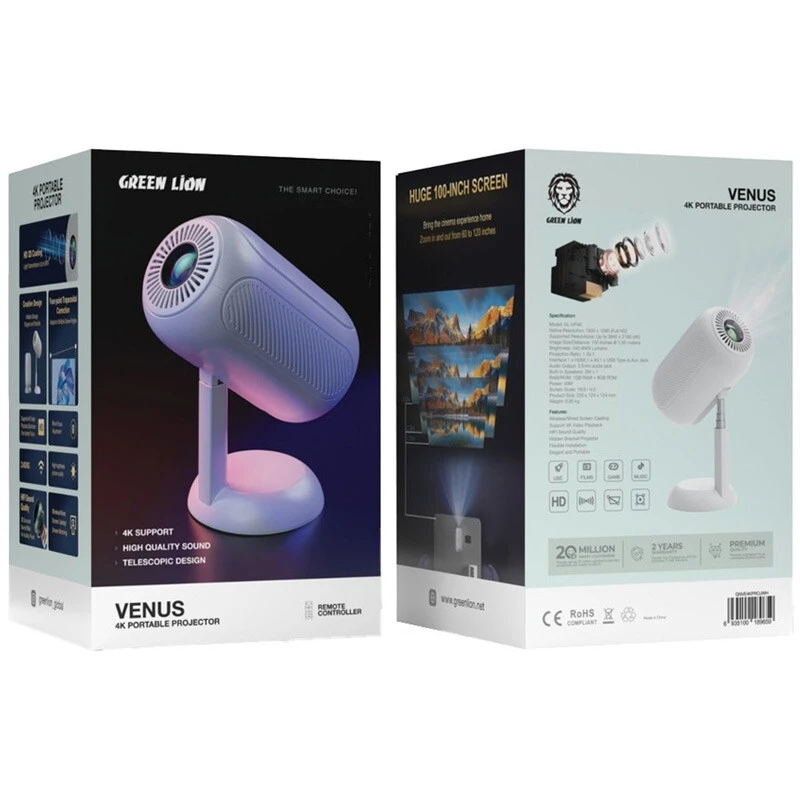 ویدئو پروژکتور گرین لاین Venus GL-VP4K GNVE4KPROJWH
