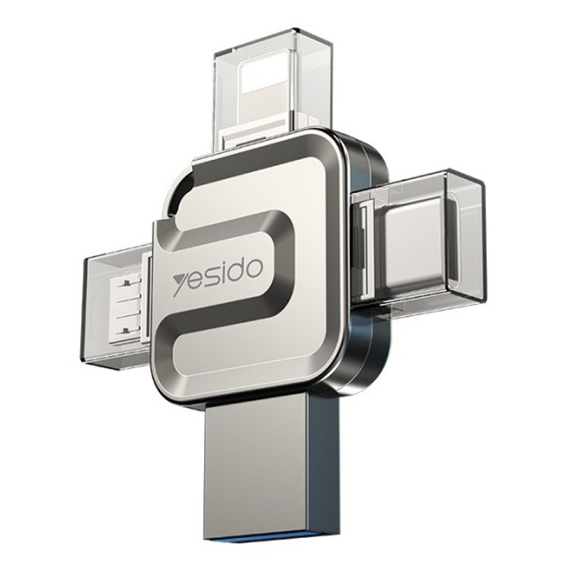 فلش 256 گیگ یسیدو Yesido FL15 OTG Type-C / Micro USB / Lightning USB3.0