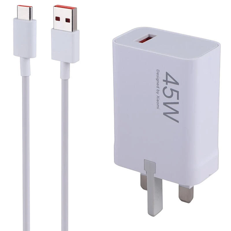 شارژر دیواری 45 وات شیائومی MDY-17-EG PD 4.1A سرجعبه + کابل تایپ سی