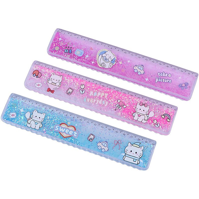 خط کش پلاستیکی طرح آکواریومی NO.200-8 20cm