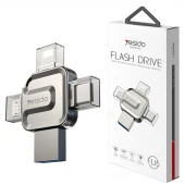 فلش 256 گیگ یسیدو Yesido FL15 OTG Type-C / Micro USB / Lightning USB3.0