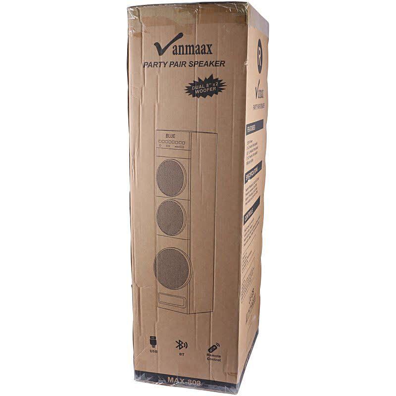 اسپیکر خانگی ایستاده Vanmaax MAX-808 + میکروفون و ریموت کنترل