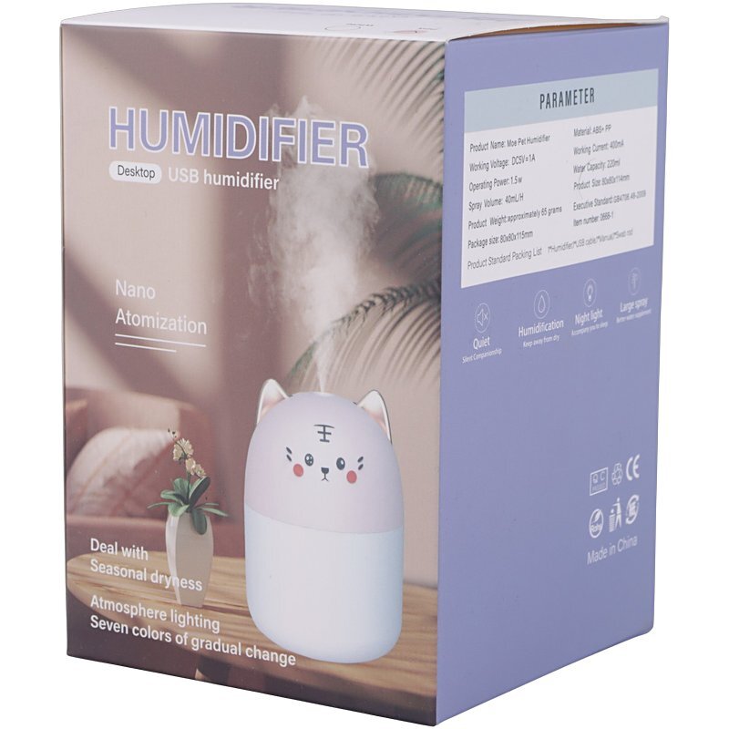 بخور سرد و رطوبت ساز Humidifier 0668 طرح گربه