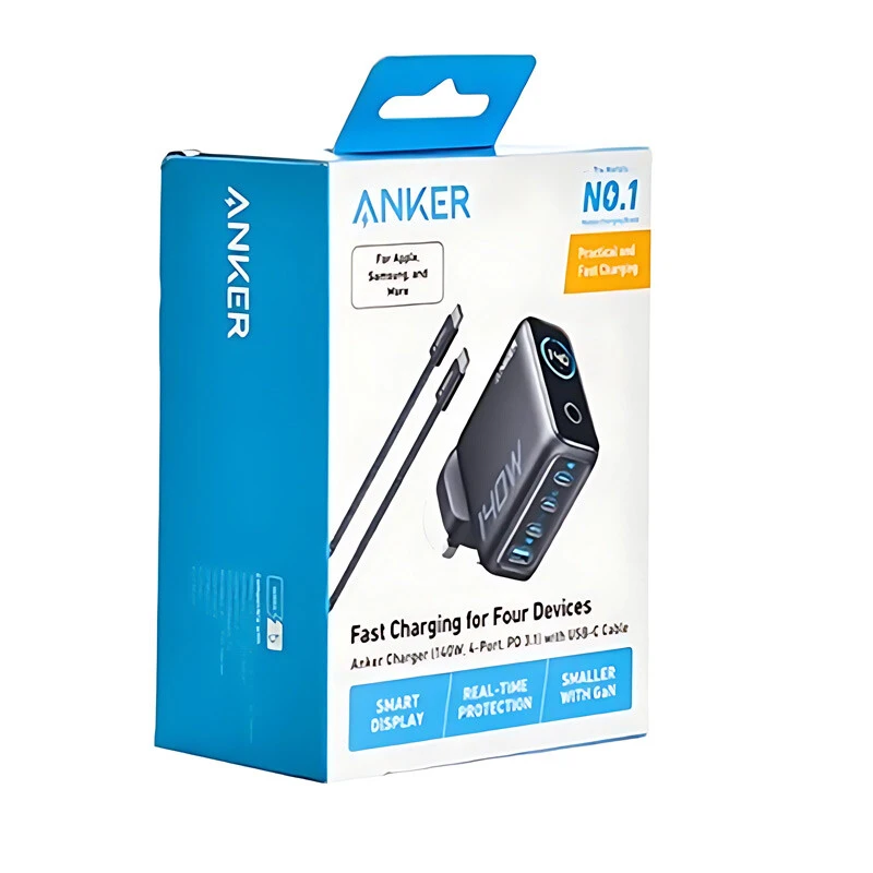 شارژر دیواری 140 وات انکر B2697kz1 GaN PD3.1 5A + کابل تایپ سی