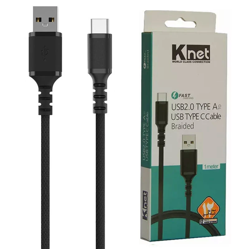 کابل تایپ سی فست شارژ کی نت K-C502 طول 1 متر