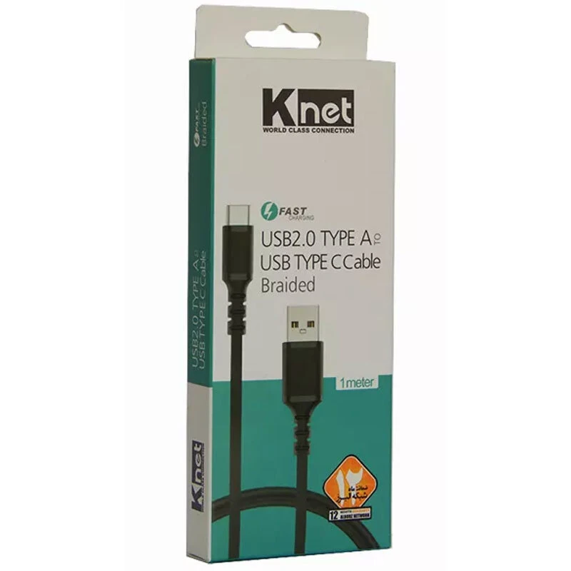 کابل تایپ سی فست شارژ کی نت K-C502 طول 1 متر