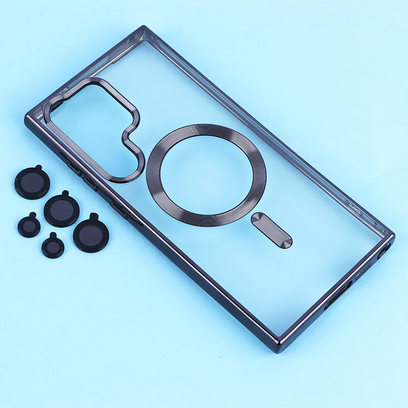 قاب ژله ای مگ سیف سامسونگ Galaxy S23 Ultra دور رنگی با محافظ لنز رینگی