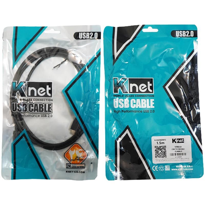 کابل تایپ سی به میکرو یو اس بی فست شارژ کی نت K-C521 طول 1.5 متر