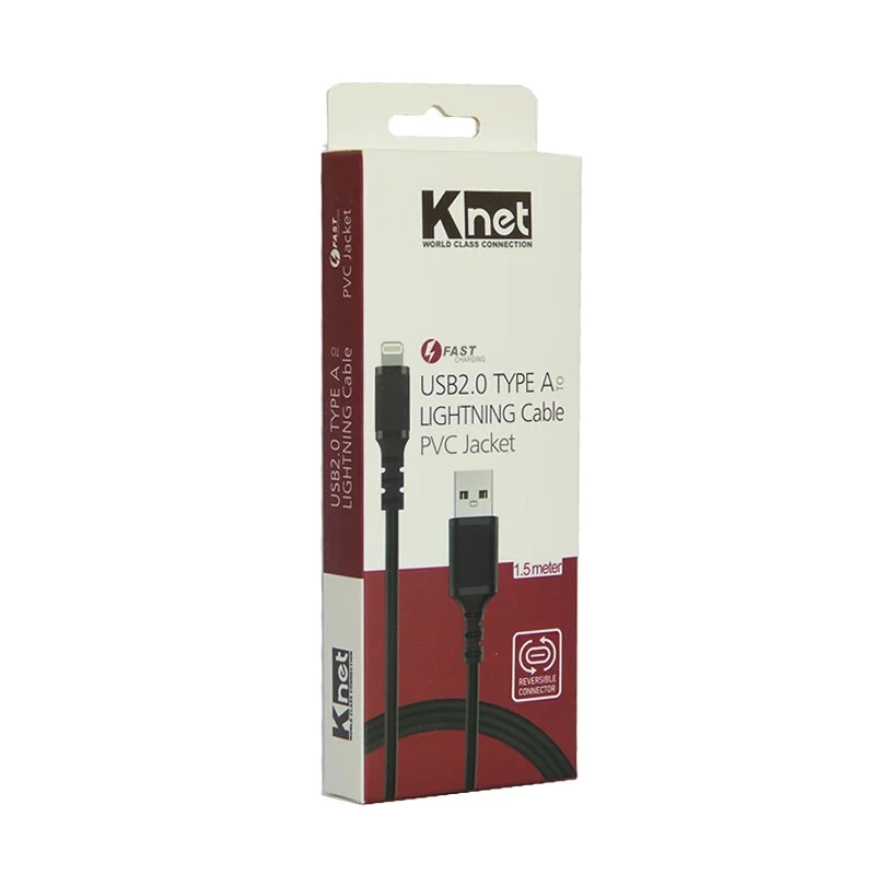 کابل لایتنینگ فست شارژ کی نت K-C529 طول 1.5 متر