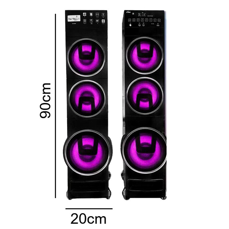 اسپیکر خانگی ایستاده Vanmaax MAX-808 + میکروفون و ریموت کنترل