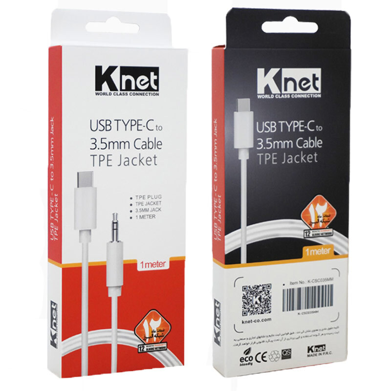 کابل تبدیل Type-C به AUX کی نت K-C600 طول 1 متر