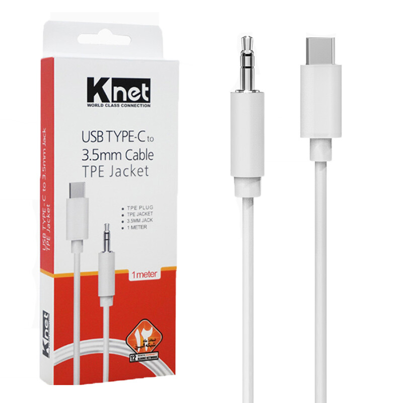 کابل تبدیل Type-C به AUX کی نت K-C600 طول 1 متر
