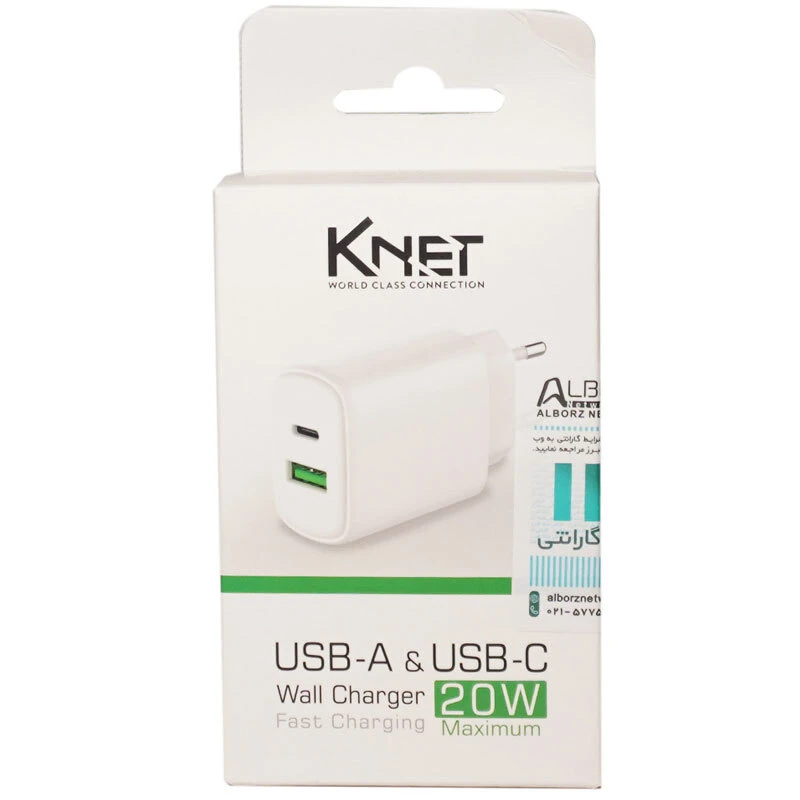 شارژر دیواری 20 وات کی نت K-F21 3A