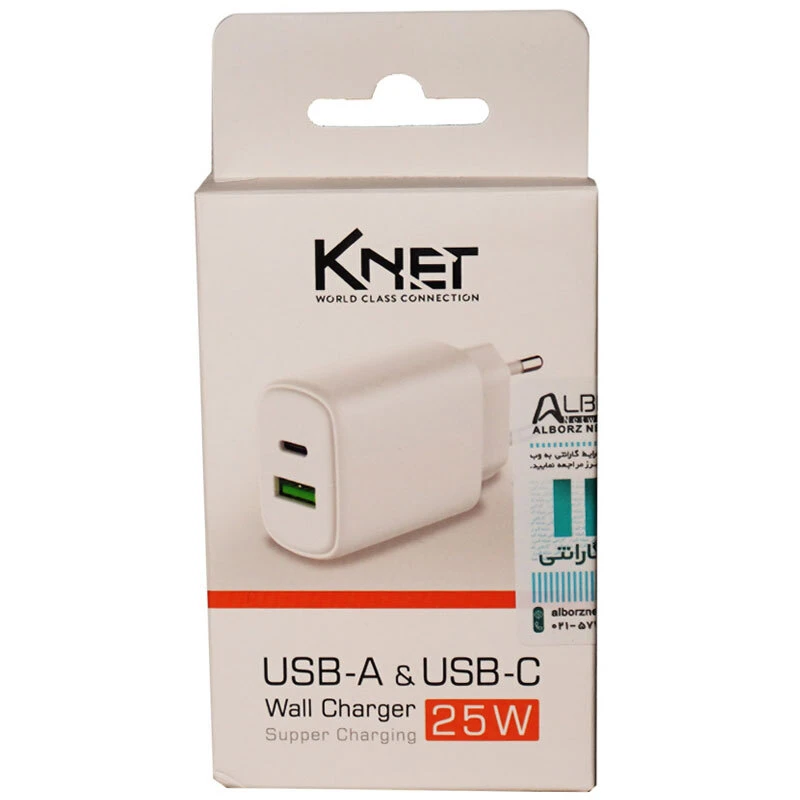 شارژر دیواری 25 وات کی نت K-F22 3A