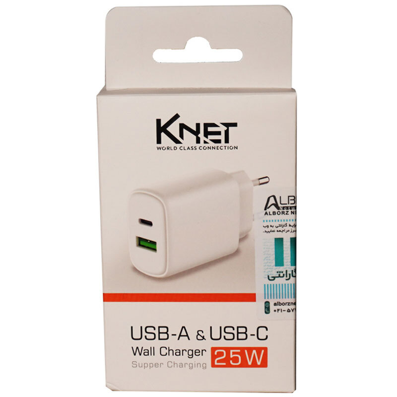 شارژر دیواری 25 وات کی نت K-F22 3A