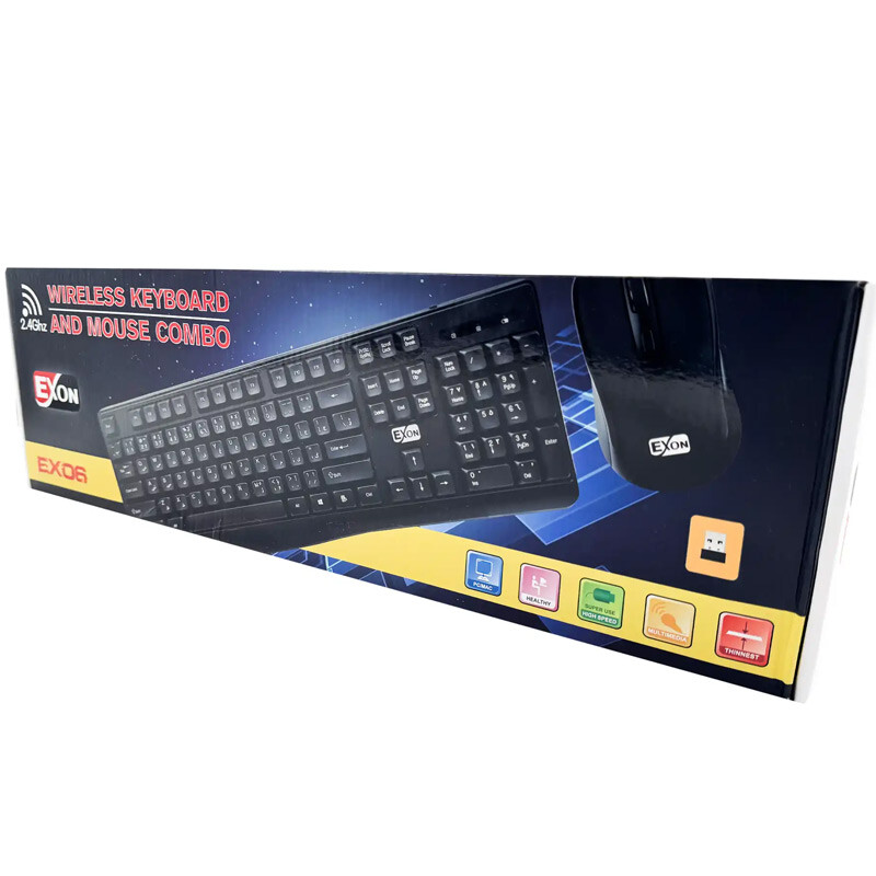 کیبورد و موس بی سیم اکسون EX06