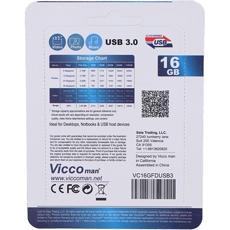 فلش 16 گیگ ویکومن Vicco Man VC341 USB3.0