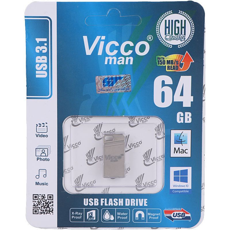 فلش 64 گیگ ویکومن Vicco Man VC345 USB3.1